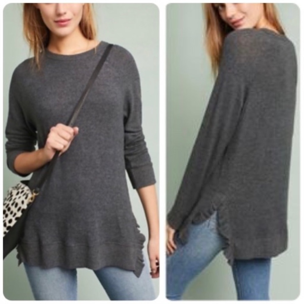 Anthropologie Postmark Ruffled Longsleeves